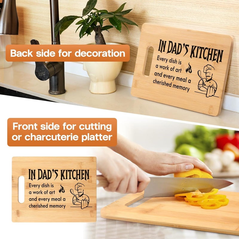 Aremdys Gifts for Dad, Birthday Gifts for Dad from Son Daughter Bamboo Cutting Board Kitchen Gift for Daddy, Valentines Day Birthday Thanksgiving Gifts for Papa Stepdad- in Dad's Kitchen - Image 4